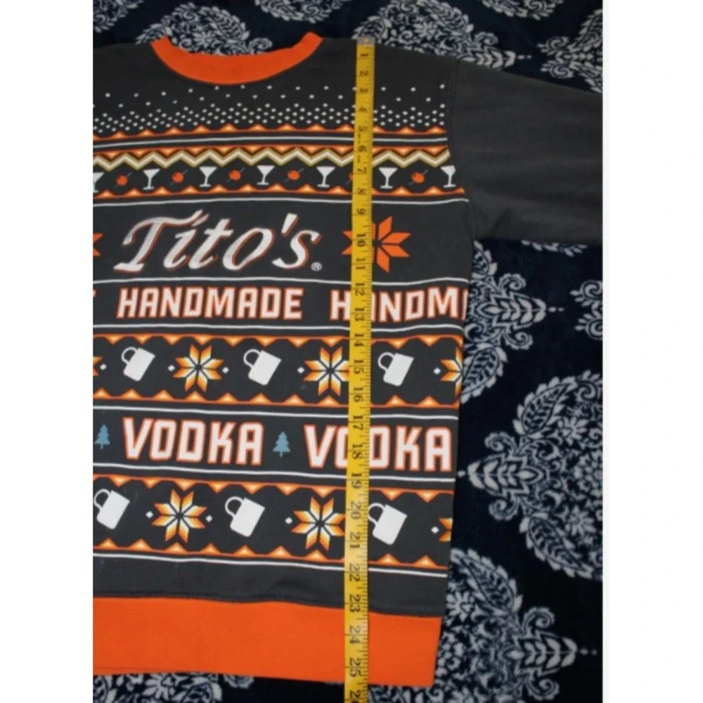 Tito's Handmade Vodka Ugly Christmas Sweater Sweatshirt Mens SMALL - Liqour